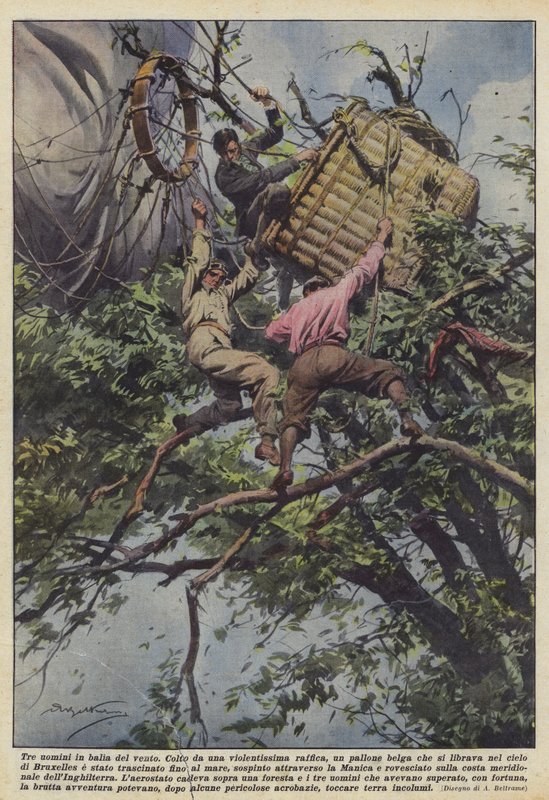 Trois hommes à la merci du vent - Achille Beltrame