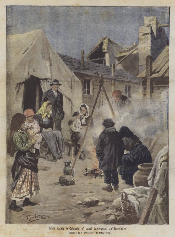 Triste Noël en Calabre dans les villages endommagés par le tremblement de terre - Achille Beltrame