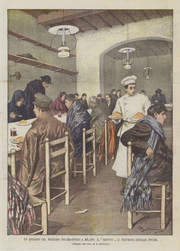 Un épisode du procès Notarbartolo à Milan, le risotto aux témoins siciliens pauvres - Achille Beltrame