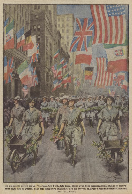 Un pittoresque cortège pour la Victoire à New York - Achille Beltrame