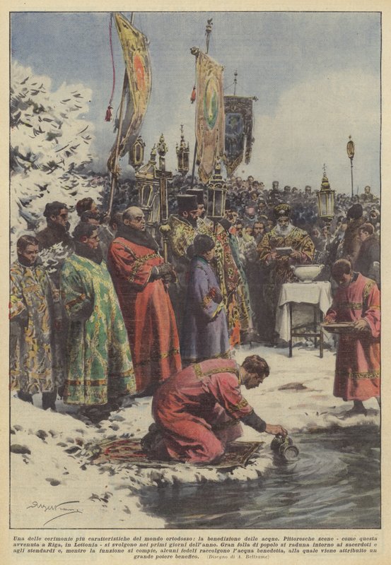Une des cérémonies les plus caractéristiques du monde orthodoxe, la bénédiction des eaux - Achille Beltrame
