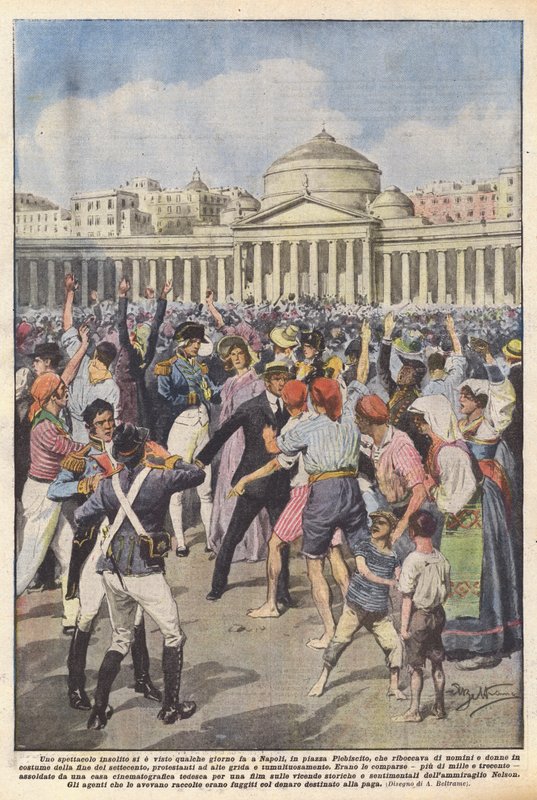 Un spectacle insolite a été vu il y a quelques jours à Naples, sur la place Plebiscito, qui débordait - Achille Beltrame