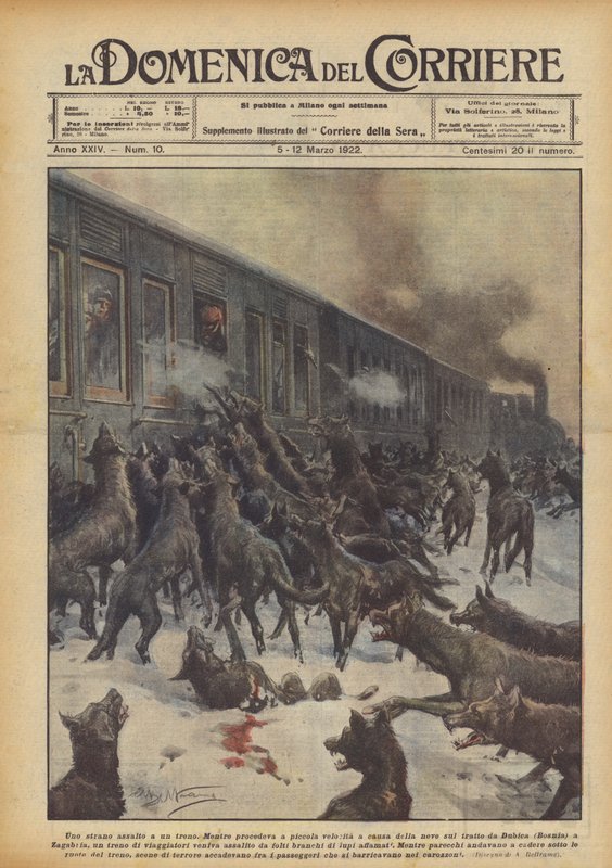 Une étrange attaque de train - Achille Beltrame