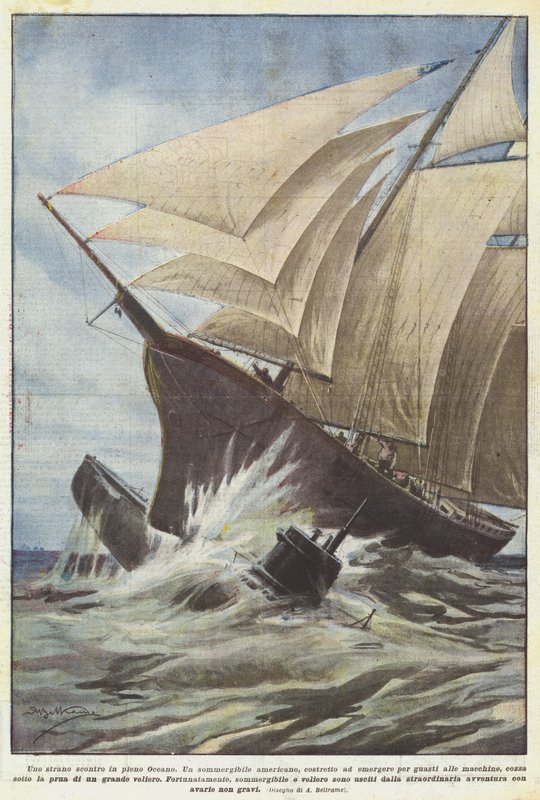Une étrange collision en plein Océan - Achille Beltrame