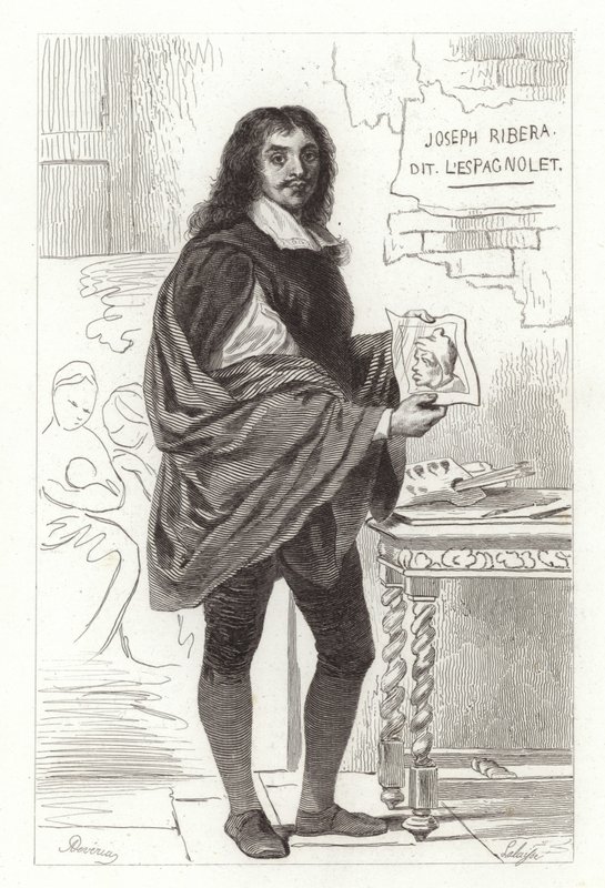 Jusepe de Ribera, peintre espagnol également connu sous le nom de José de Ribera, Giuseppe Ribera et Joseph Ribera - Achille Devéria