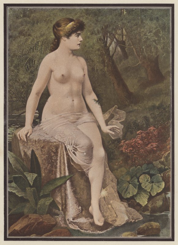 Femme assise à la campagne - Adolphe Frederic Lejeune