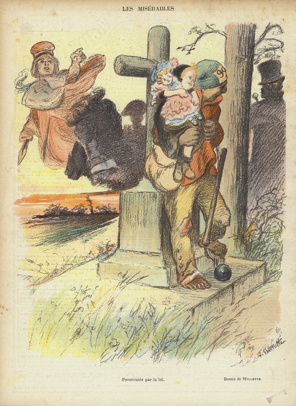 Les Misérables, illustration pour Le Rire - Adolphe Leon Willette