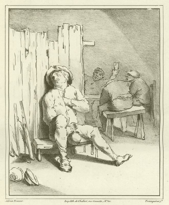 Un ivrogne endormi - Adriaen Brouwer
