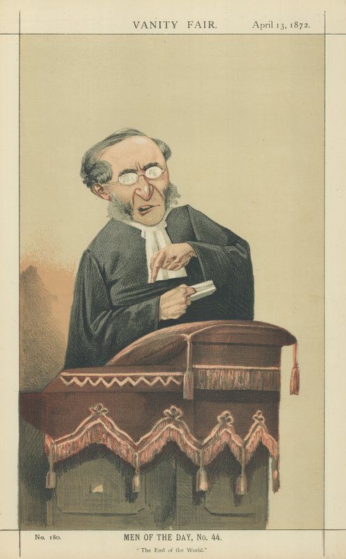 Révérend John Cumming (lithographie couleur) - Adriano Cecioni