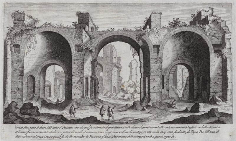 Thermes de Caracalla, Rome (gravure) - Aegidius Sadeler or Saedeler
