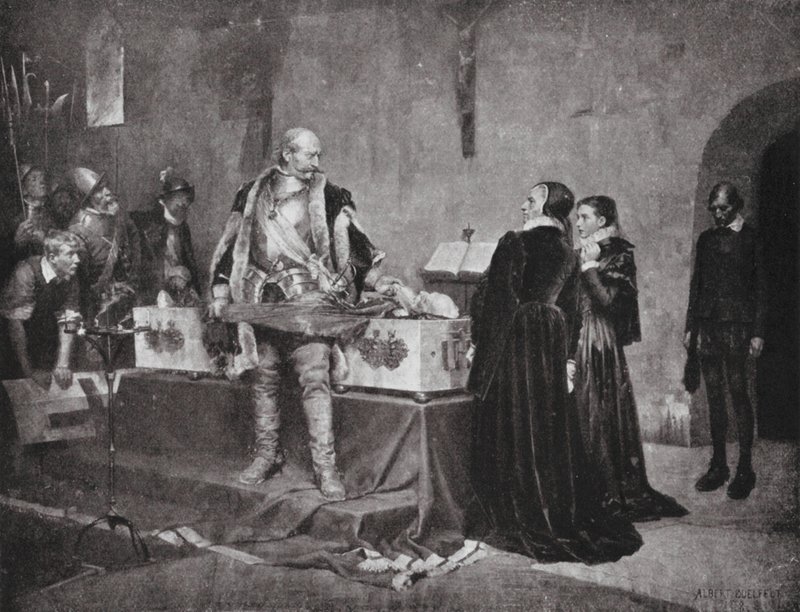 Le duc Charles insultant le cadavre de son ennemi Fleming - Albert Gustaf Aristides (after) Edelfelt
