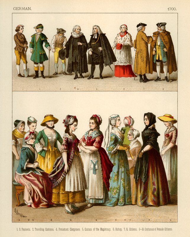 Costumes allemands 1700 - Albert Kretschmer