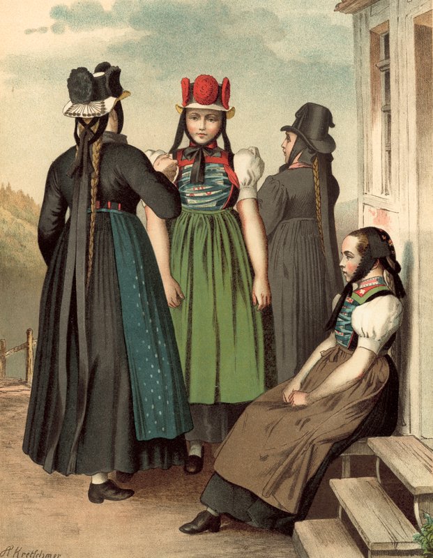 Costume allemand, Baden, St Georgen, Tennenbrunn - Albert Kretschmer