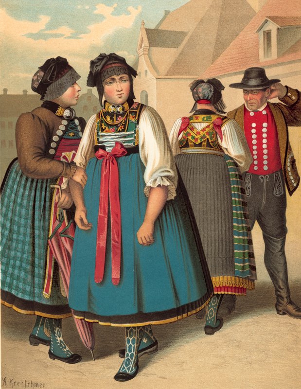 Costume allemand, Bayern, Dachau - Albert Kretschmer