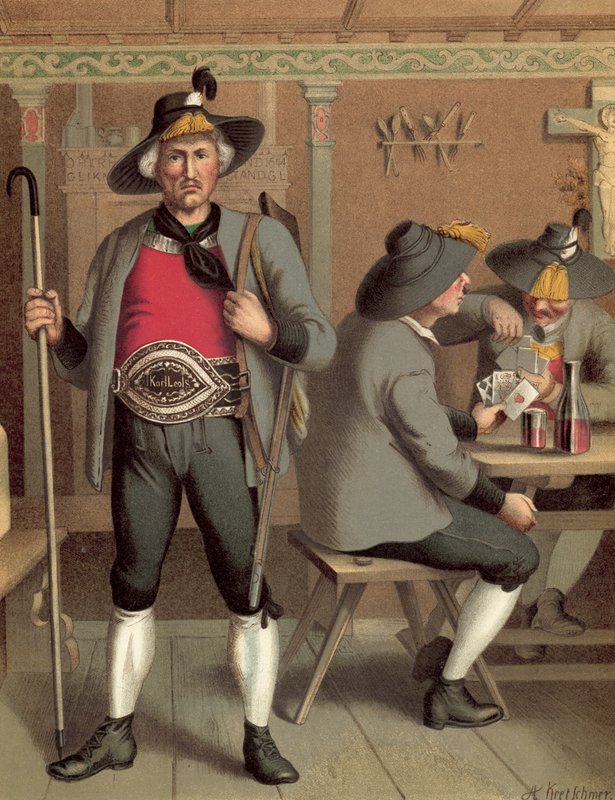 Costume allemand, Tyrol Billerthal - Albert Kretschmer