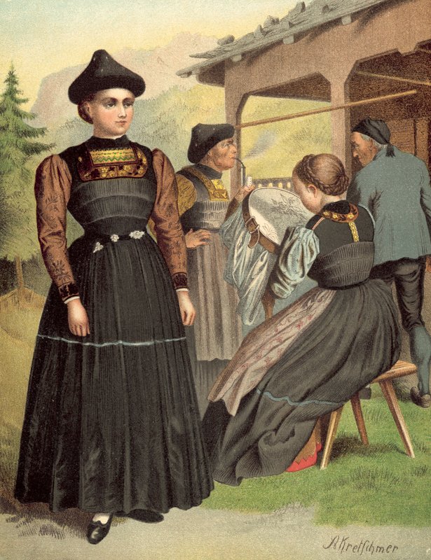 Costume allemand, Vorarlberg, Bregenzerwald - Albert Kretschmer