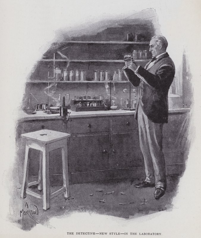 Le détective, nouveau style, dans le laboratoire - Albert Morrow