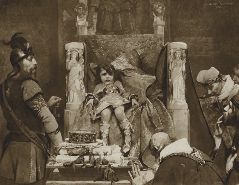 Clovis II, le jeune roi des Francs - Albert Pierre René (after) Maignan