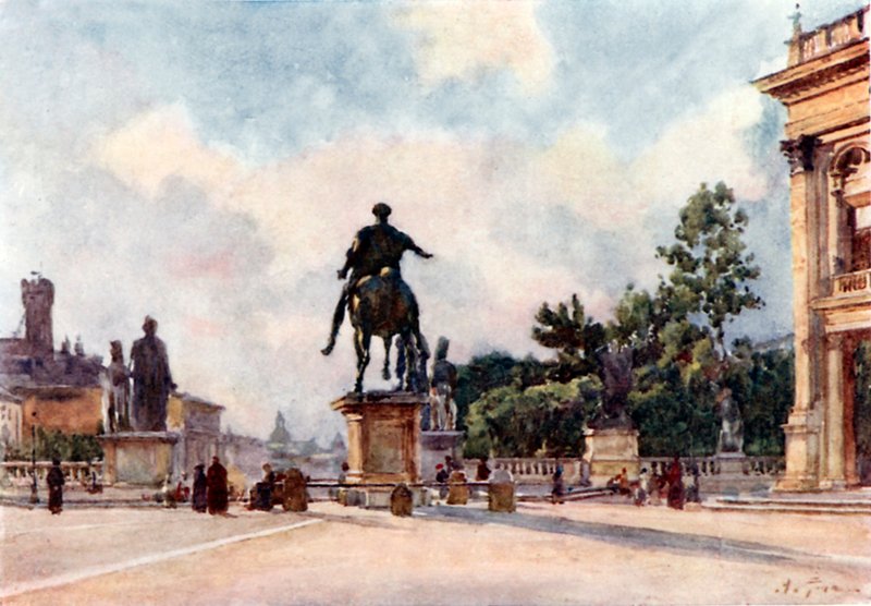 Statue en bronze de Marc Aurèle sur le Capitole - Alberto Pisa