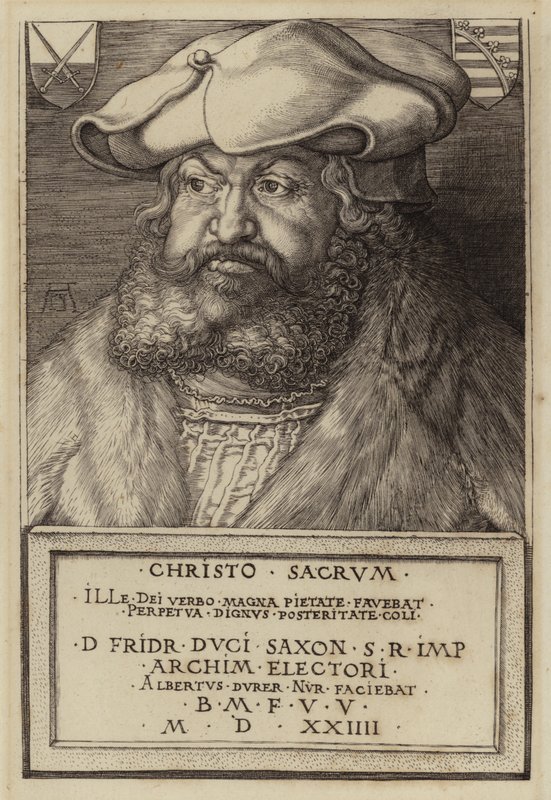 Frédéric le Sage, électeur de Saxe (gravure) - Albrecht (after) Durer or Duerer