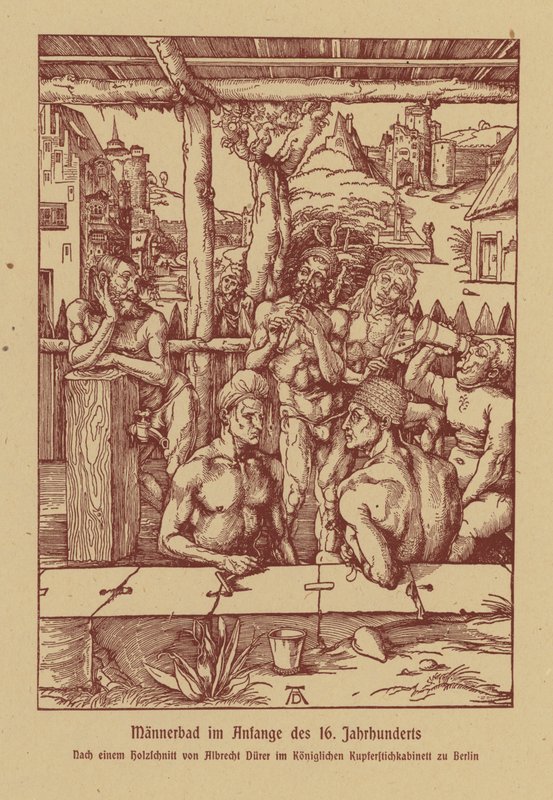 Bains pour hommes, début du XVIe siècle - Albrecht (after) Durer or Duerer