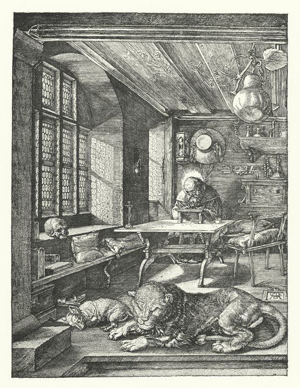Saint Jérôme dans son étude - Albrecht (after) Durer or Duerer
