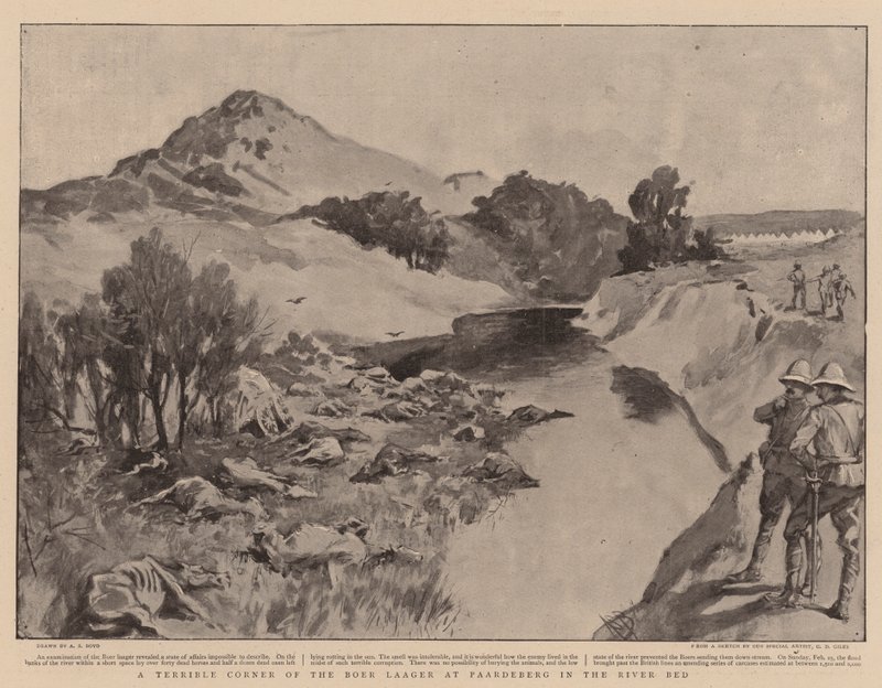 Un coin terrible du camp boer à Paardeberg dans le lit de la rivière - Alexander Stuart Boyd