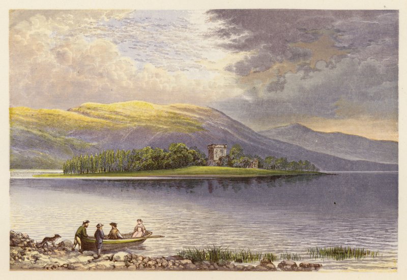 Paysage du Loch écossais : Loch Leven (litho en couleur) - Alexander Francis (after) Lydon