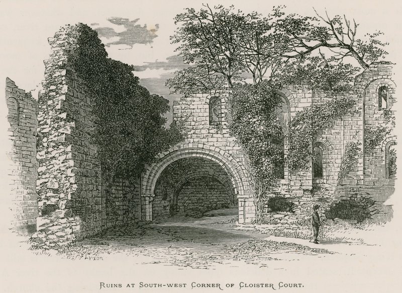 Abbaye de Kirkstall, Ruines au coin sud-ouest de Cloister Court - Alexander Francis Lydon