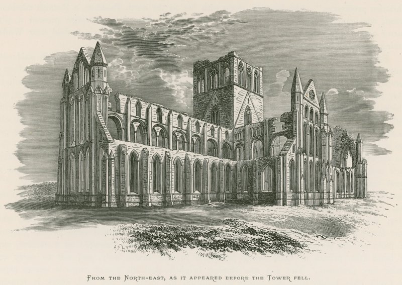 Abbaye de Whitby, vue du nord-est, telle qu