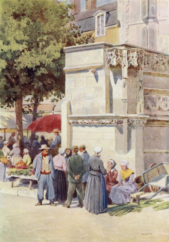 Blois, la Fontaine de Louis XII, sur la Place du Marché - Alexander Henry Hallam Murray