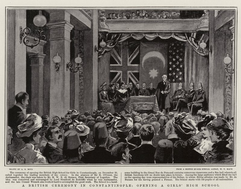 Une cérémonie britannique à Constantinople, ouverture d
