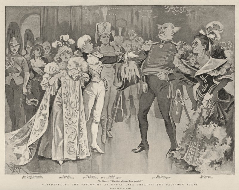 Cendrillon, le pantomime au théâtre de Drury Lane, la scène du bal - Alexander Stuart Boyd