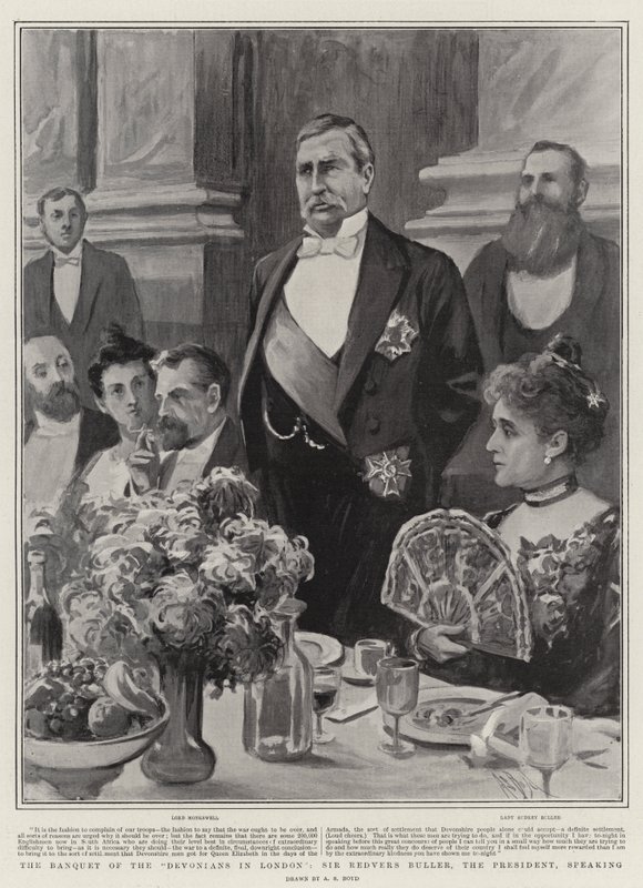 Le banquet des Devoniens à Londres, Sir Redvers Buller, le président, parlant - Alexander Stuart Boyd