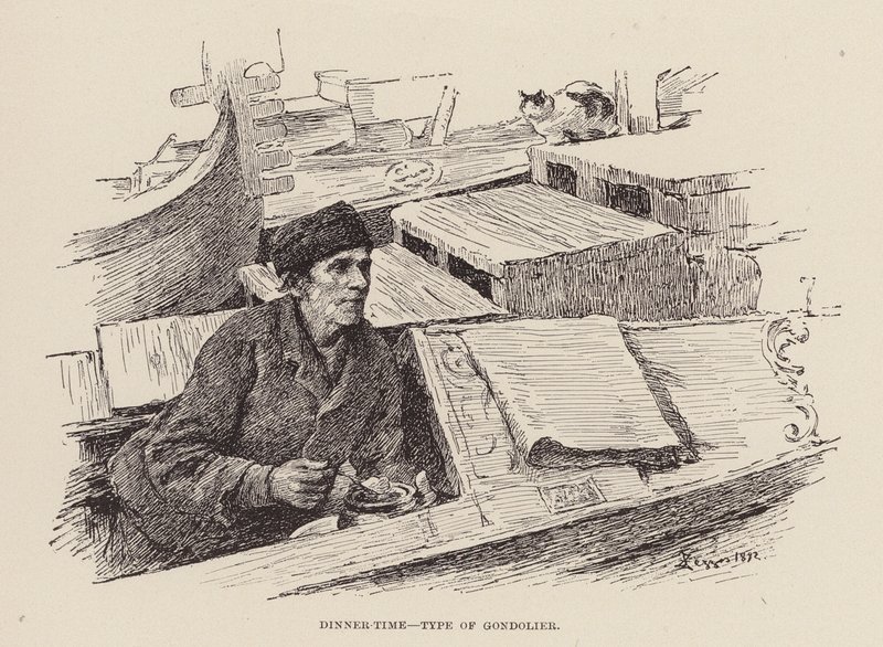 Heure du dîner, type de gondolier - Alezzandro Zezzos