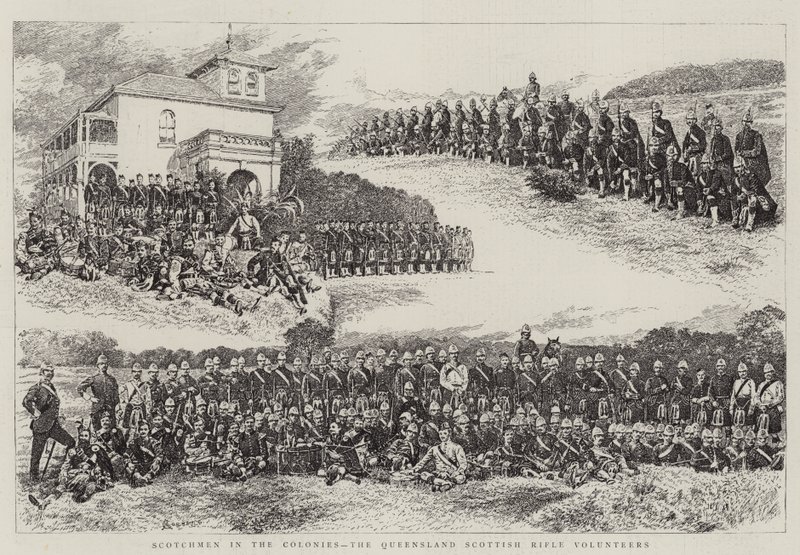 Écossais dans les colonies, les volontaires écossais du Queensland - Alfred Chantrey Corbould