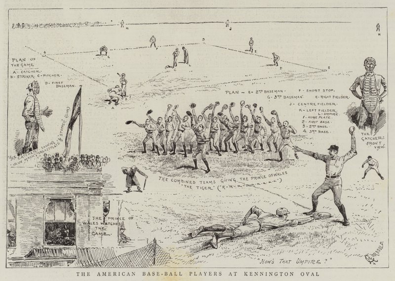 Les joueurs de base-ball américains au Kennington Oval - Alfred Chantrey Corbould
