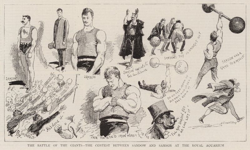 La Bataille des Géants, le Concours entre Sandow et Samson à l