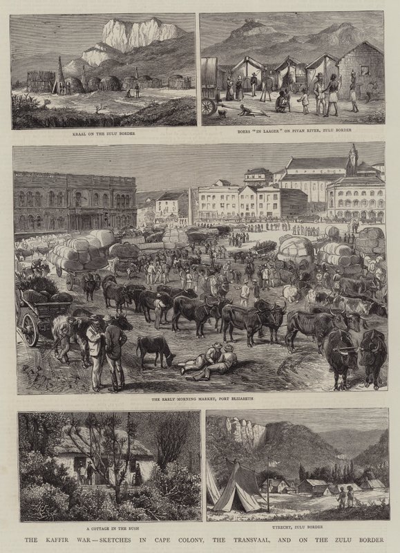 La guerre des Kaffirs, croquis dans la colonie du Cap, le Transvaal et à la frontière zouloue - Alfred Chantrey Corbould