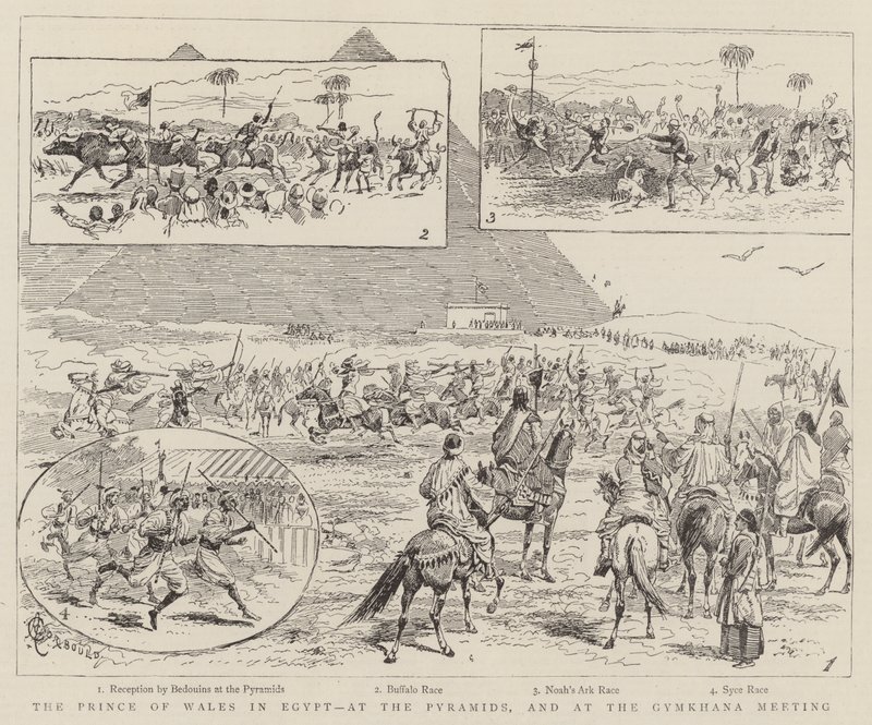 Le Prince de Galles en Égypte, aux pyramides, et à la réunion de Gymkhana - Alfred Chantrey Corbould