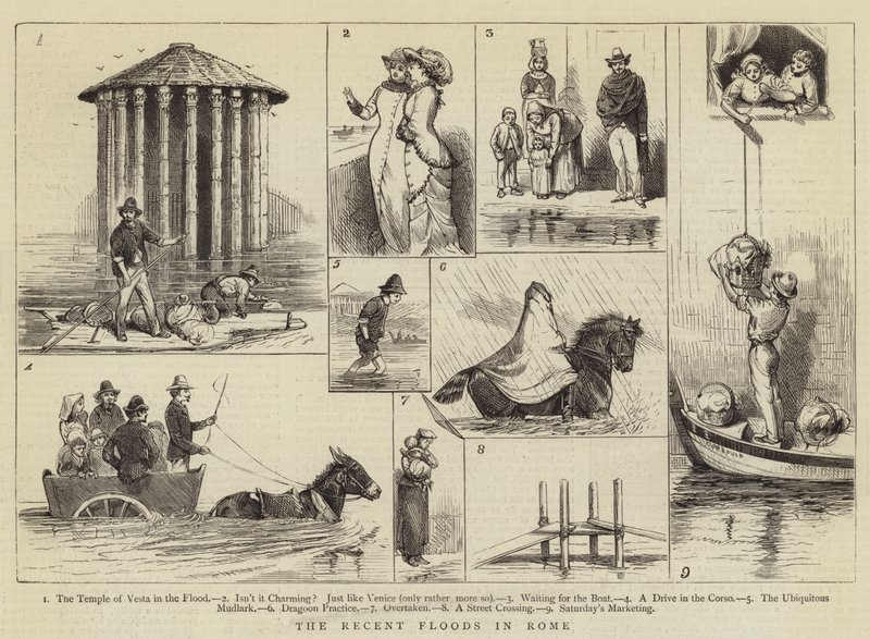 Les Récentes Inondations à Rome - Alfred Chantrey Corbould