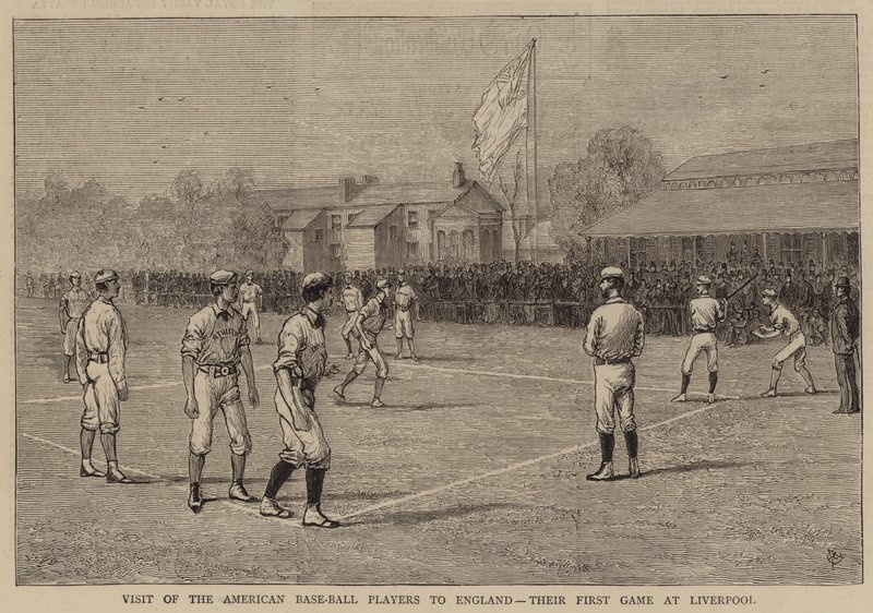 Visite des joueurs de base-ball américains en Angleterre, leur premier match à Liverpool - Alfred Chantrey Corbould