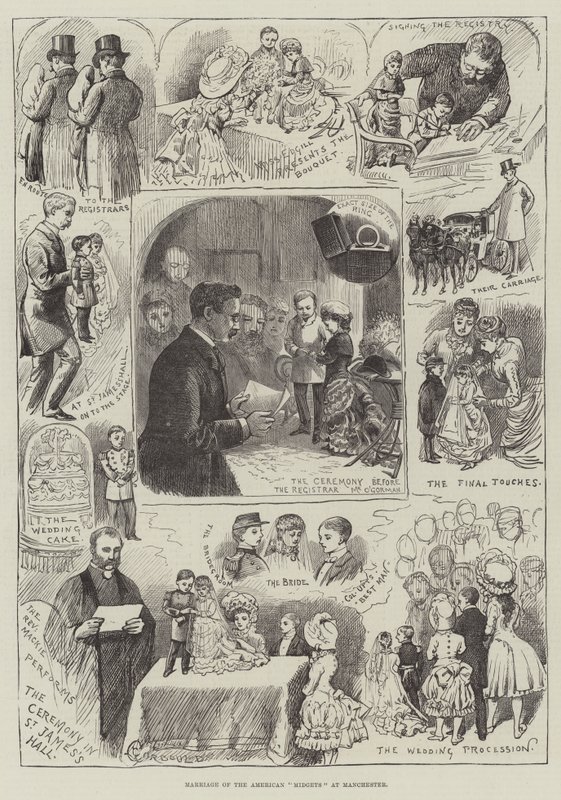 Mariage des nains américains à Manchester - Alfred Courbould