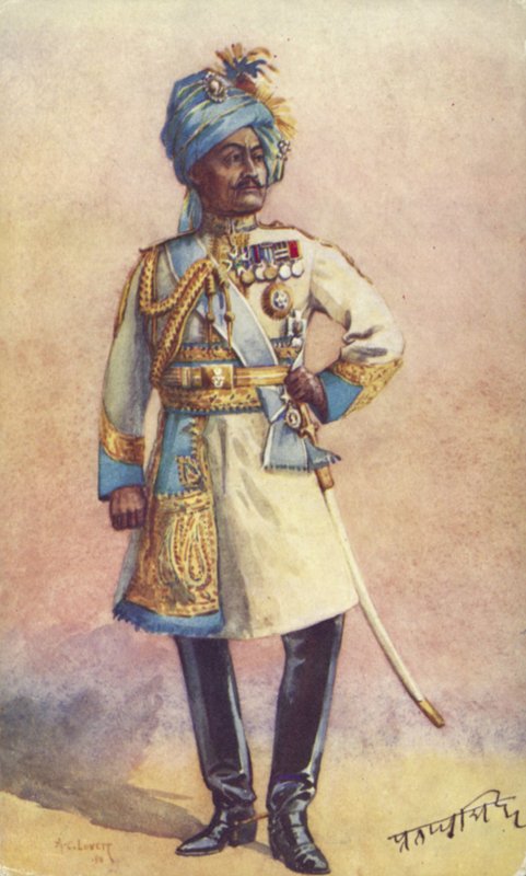 Major-Général Maharaja Sir Pratap Singh Bahadur, soldat indien - Alfred Crowdy Lovett