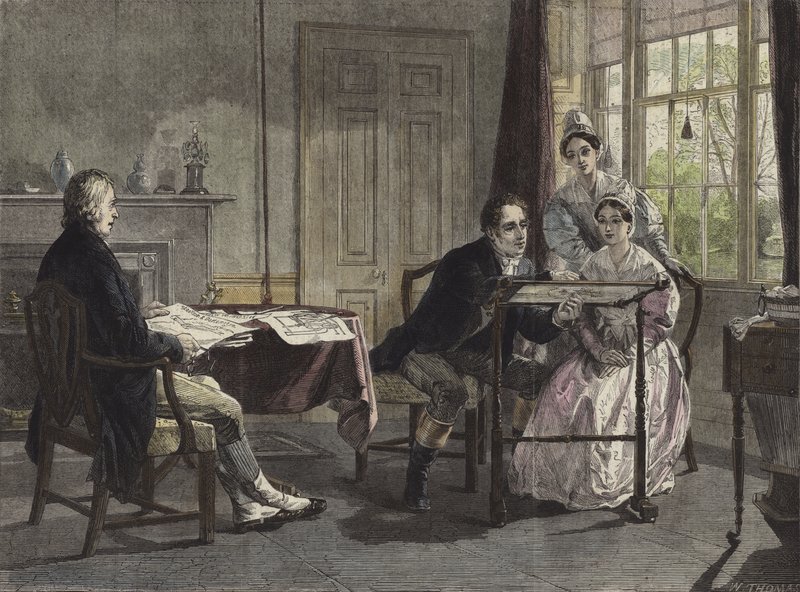 George Stephenson à Darlington en 1823 - Alfred Rankley
