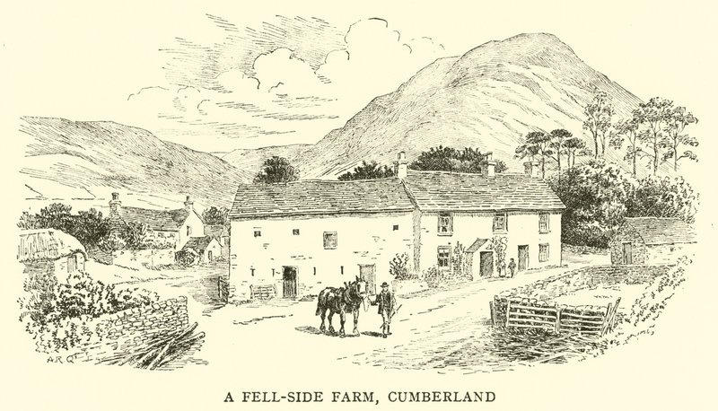 Une ferme sur le flanc de la colline, Cumberland - Alfred Robert Quinton