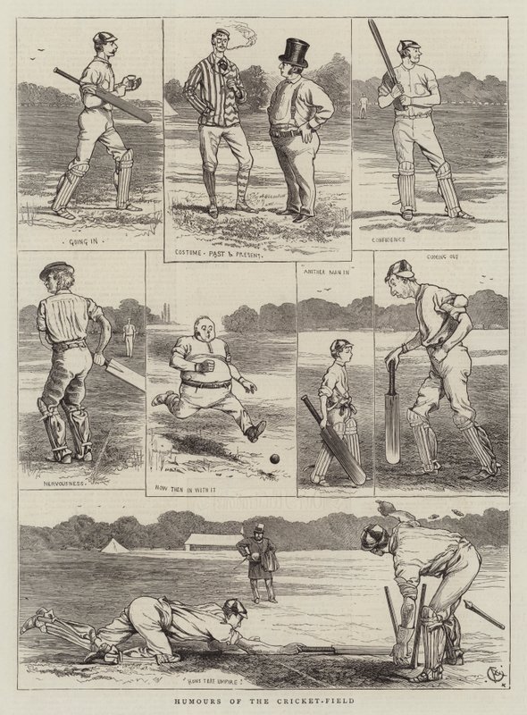 Humours du terrain de cricket - Alfred Chantrey Corbould