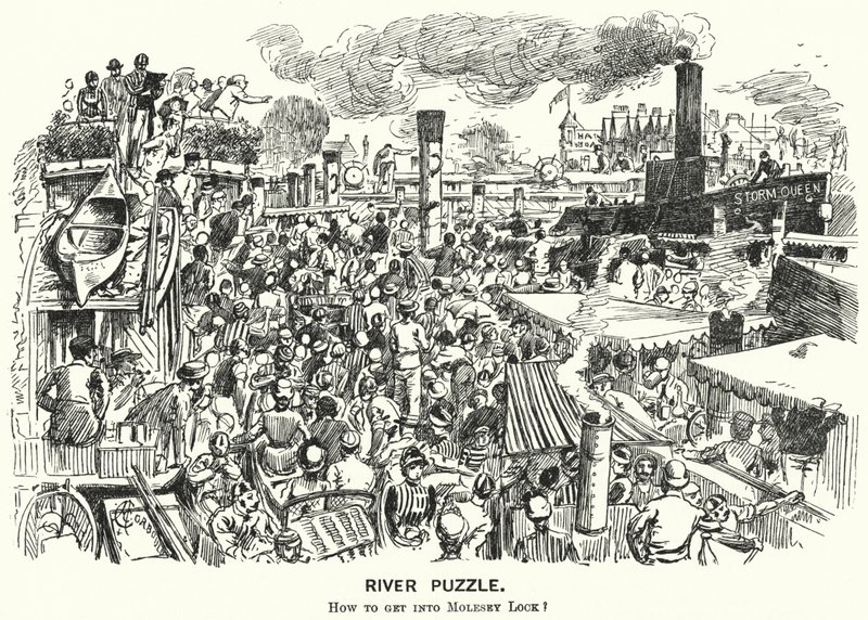 Caricature de Punch : Congestion sur la Tamise à l