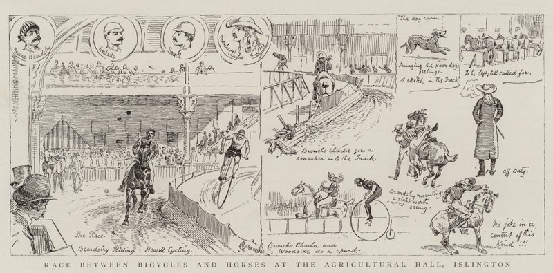 Course entre vélos et chevaux à l