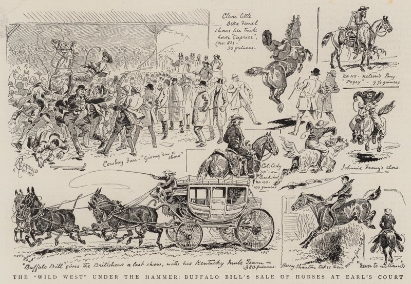Le Far West sous le marteau, Vente de chevaux de Buffalo Bill à Earl